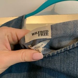 Adorable aritzia denim shift minidress